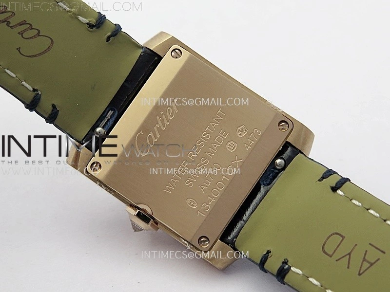 Tank Francaise Ladies 21.2mm Diamond Bezel RG 8848F 1:1 Best Edition Silver Dial on Black Leather Strap Ronda Quartz V2